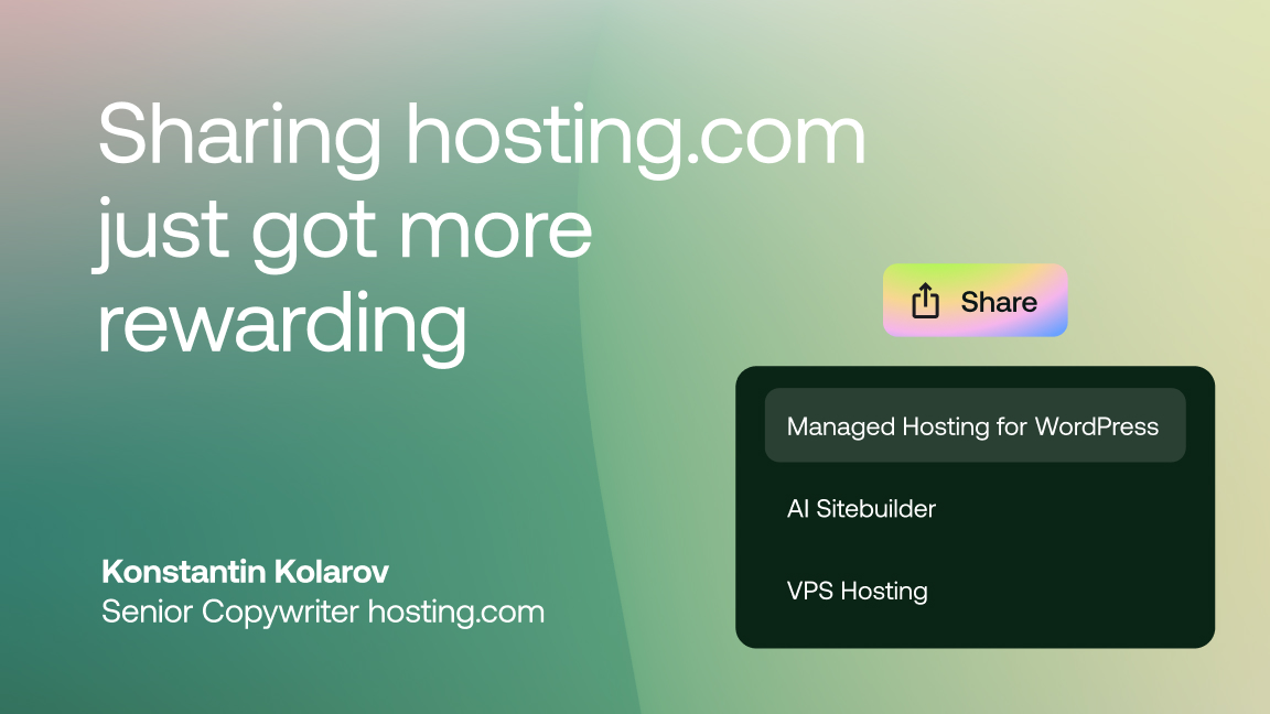 Sharing hosting.com just got more rewarding