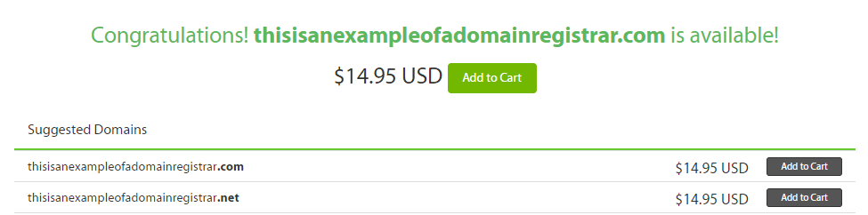 Domain registration and web hosting are two different things.