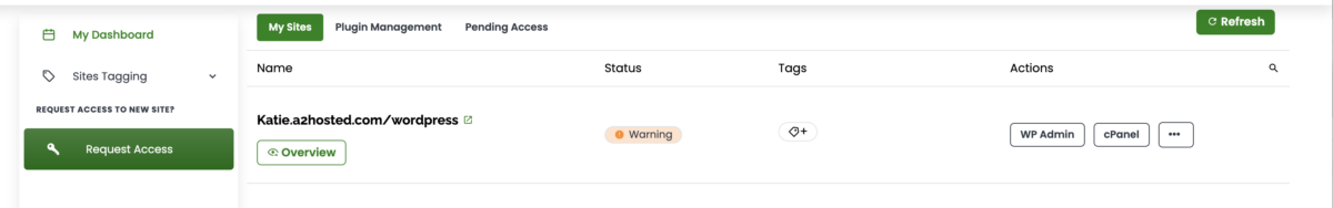 Check websites for any status risks or warnings